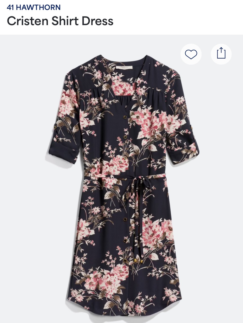 41 Hawthorn Cristen Floral Shirt Dress